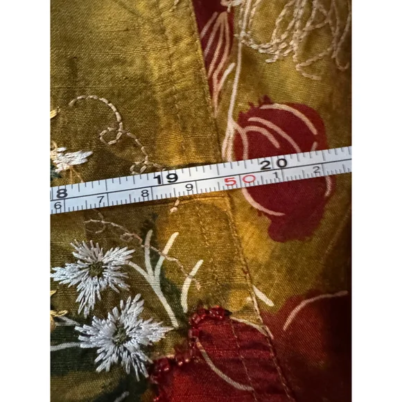 Vintage Chicos size 3 (16) silk top with embroidery NWOT - Picture 8 of 12